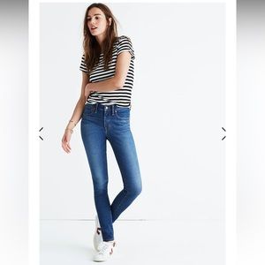 Madewell 28 Tall Mid-Rise Skinny Jeans in Patty Wash